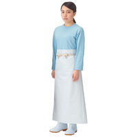 【防水エプロン】 川西工業 ビニール防水エプロン 腰下 綿紐タイプ ホワイト L 4040WL 1枚