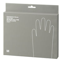 使いきりLDポリエチレン手袋(デザインパッケージ) クリアー M 片エンボス 1箱(200枚入) ファーストレイト オリジナル