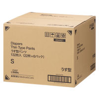 【大人用おむつ/紙パンツ】アスクル×エルモアいちばん　うす型パンツSサイズ　約2回分1箱（22枚×6パック入）※変更後のパッケージのお届け オリジナル