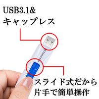 Transcend（トランセンド）USBメモリ 64GB スライド式 JetFlash790 TS64GJF790W 1個