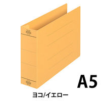 プラス　フラットファイル厚とじ500　A5ヨコ　イエロー　No.042SW（87607）　1セット（30冊）