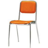 TOKIO メッキ4本脚スタッキングチェア　肘無し オレンジ FSC-200 1箱（4脚入）　（取寄品）