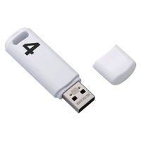 USBメモリ 4GB USB2.0 シンプル キャップ式 ホワイト セキュリティ機能対応 MF-ABPU204GWH エレコム 1個  オリジナル（直送品）