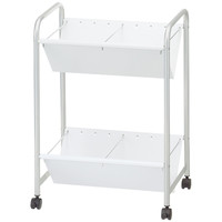 林製作所 ブックラックワゴン2段 1台（直送品）