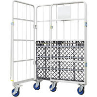 【車上渡し】ワコーパレット　かご台車　カーゴプレスタ　本体　W1100×D800×H1700mm　WKP-1180（直送品）