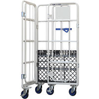 【車上渡し】ワコーパレット　かご台車　カーゴプレスタ　観音扉付き　本体　W850×D650×H1700mm　WKP-8565KT（直送品）