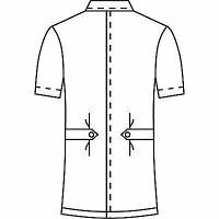 AITOZ（アイトス） オープンネックチュニック（ナースジャケット） 半袖 ホワイト 5L 861369-001　白衣（直送品）