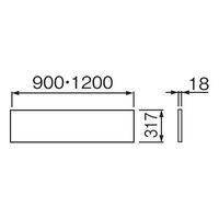 プラス　スチールハイカウンター　ホワイト　幅950mm　専用棚板　　1枚（わけあり品）