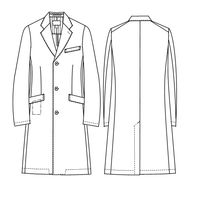 ナガイレーベン 男子シングル診察衣 ホワイト LL SD-3000 1枚　白衣　ドクターコート　メンズ