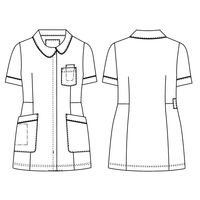 ナガイレーベン 女子上衣 Tロイヤルブルー L HOS-4902 1枚　白衣