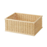無印良品 重なるブリ材長方形バスケット 中 （Ｖ）約幅37×奥行26×高さ16cm 1箱（3個入） 良品計画