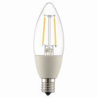 オーム電機（OHM） シャンデリア電球形LED電球 E17 25W相当　電球色 調光対応 LDC2L-E17/D C6