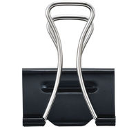 アスクル　軽く開けるダブルクリップ　大　ブラック　1ケース(100個:10個入×10箱)　幅32mm  オリジナル