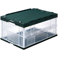 【折りたたみコンテナ】 アスクル 折りたたみコンテナフタ一体型 75L 1セット（6個：3個入×2箱） オリジナル