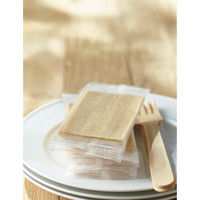 溝端紙工印刷 エンボス未晒し紙おしぼり 平判 ミニタイプ 1セット（100枚：50枚入×2袋）