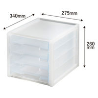 A4レタートレイ 4段 サンカ squ+ ナチュラ SOFFICE ソーフィス