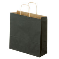 スーパーバッグ　丸紐カラー手提げ紙袋　ブラック　M　　1袋（50枚入）　　　  オリジナル