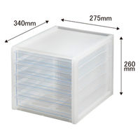 A4レターケース 浅5段 サンカ squ+ ナチュラ SOFFICE ソーフィス SLC-A5CL 4台