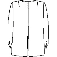 KAZEN（カゼン） レディス衿無し調理衣長袖 ホワイト L APK1025 1枚（直送品）