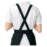 【ワークエプロン】 KAZEN 胸当てエプロン AP494-5 M ブラック 1枚