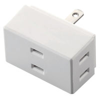 トリプルタップ 電源タップ コンセント 2ピン 3個口 3方向 分配 ホワイト T-TR01-2300WH エレコム 1個（直送品）
