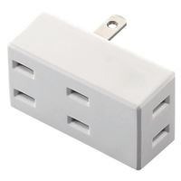 トリプルタップ 電源タップ コンセント 2ピン 3個口 2方向 分配 ホワイト T-TR02-2300WH エレコム 1個（直送品）
