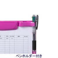 アスクル　バインダー　クリップボード　A4タテ　ピンク　5枚  オリジナル