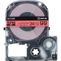 テプラ TEPRA PRO【純正】テープ インデックスラベル 幅24mm 赤ラベル(黒文字) SCY24R 1個 キングジム