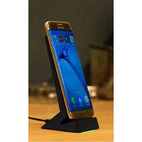 Qi対応ワイヤレス充電器　スマホスタンド　卓上スタンド型　USB‐Aポート付　ワイヤレス充電パッド　VV-W9-Qi　Vodaview（ボーダビュー）