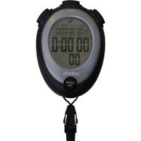 【タイマー】ドリテック　ストップウォッチ　「アクティブランナー」　黒　SW-119BK　1個