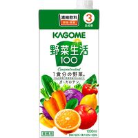 カゴメ 野菜生活100（3倍濃縮） 1Lパック 1セット（12本）