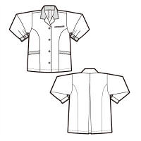 アイトス　レディース長袖スモック　サックス LL　AZ6366-007-LL　1着　（直送品）