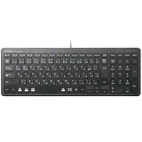 キーボード 有線 薄型 コンパクトサイズ パンタグラフ ブラック TK-FCP097BK 1個（直送品）