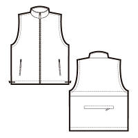 アイトス　ポケッタブルベスト　イエロー L　AZ7809-019-L　1着　（直送品）