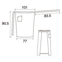 【サロン/ソムリエエプロン】 アイトス ソムリエロングエプロン（男女兼用） ブラック F 8638 1着