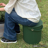 フタ付き ガーデンツールバケット 収納バケツ グリーン 10L 1個 園芸 収納 八幡化成