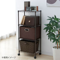 アイリスオーヤマ　カラーバスケット　深型　ブラウン　CBK-38D(538752)　5個