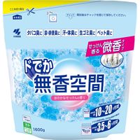 ドでか無香空間 部屋用 ほのかなせっけん 詰め替え用 消臭ビーズ 消臭剤 1600g 1セット（1個×6） 押し入れ・玄関・部屋・トイレ用 小林製薬