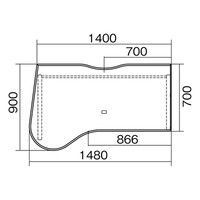 プラス ラウンドデスク平机（木目調天板） 1台（2梱包）幅1480×奥行700×高さ700mm L型 日本製 作業スペース コミュニケーション