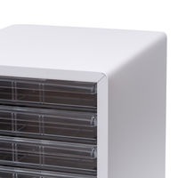 ナカバヤシ　アバンテ　スチール製レターケース　浅型3段深型1段　AL-44-シロ