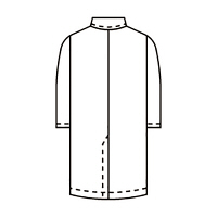 KAZEN メンズ診察衣シングル型長袖ホワイト M 110-20 1枚　白衣　ドクターコート（直送品）