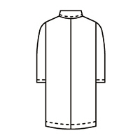 KAZEN レディス診察衣ダブル型長袖ホワイト LL 125-30 1枚　白衣　ドクターコート（直送品）