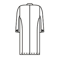 KAZEN レディス診察衣ダブル型長袖ピンク 4L 125-73 1枚　白衣　ドクターコート（直送品）