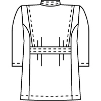 KAZEN メンズ医務衣七分袖 （メンズケーシー） 医療白衣 サックスブルー（水色） LL 130-71（直送品）