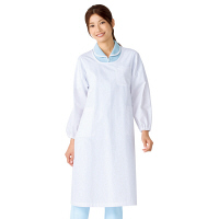 KAZEN 予防衣長袖 ホワイト L 139-30（直送品）