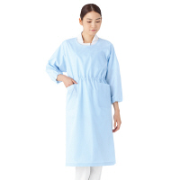 KAZEN 予防衣七分袖 サックスブルー（水色） 5L 140-31（直送品）