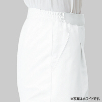 KAZEN レディススラックス 医療白衣 ネイビー LL 192-28（直送品）