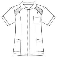 フォーク（FOLK） チュニック サックス×ホワイト S 2007FK-2　白衣（直送品）