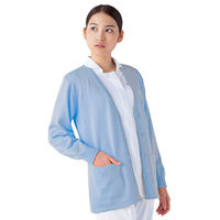KAZEN カーディガン（丈長タイプ） 女性用 長袖 サックスブルー（水色） LL 220-99（直送品）