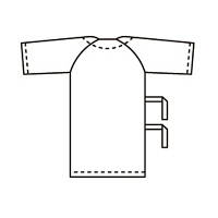 KAZEN 検診衣 （検査着 患者衣） 男女兼用 サックスブルー（水色） L 224-91（直送品）